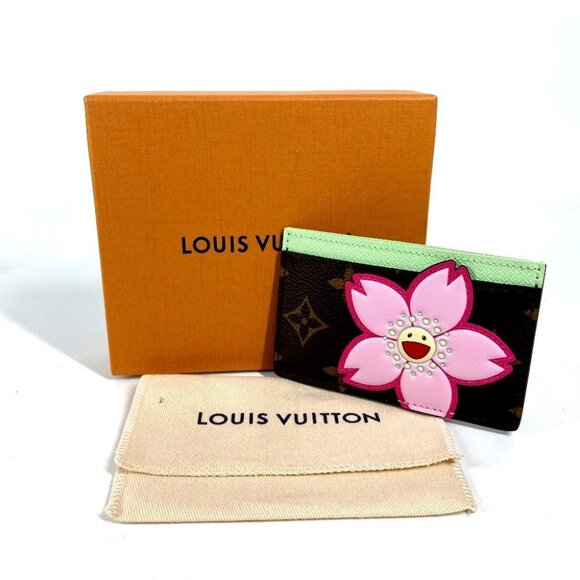 LOUIS VUITTON M13429 Card Case Porte Cult-Simple Cherry Blossom Holder Unused - Picture 1 of 15